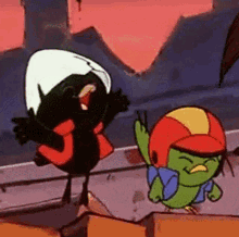 Gif animé Caliméro  content